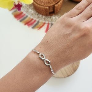 Silver infinity bracelet